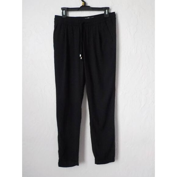 Old Navy Black Jogger Comfy Pants Women size Small Elastic Waist Pockets Rayon - Picture 1 of 8